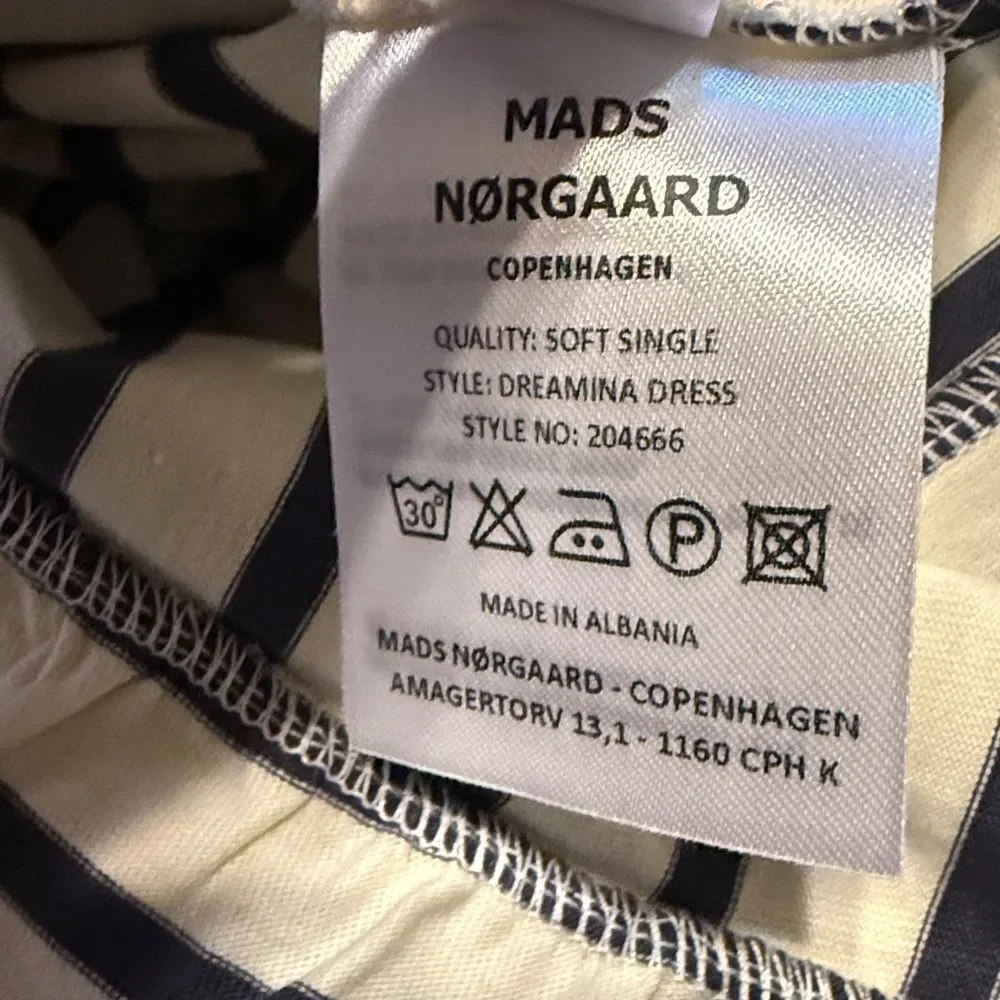 NWT Mads Norgaard Soft Single Dreamina Striped Dress Girls Size 8Y